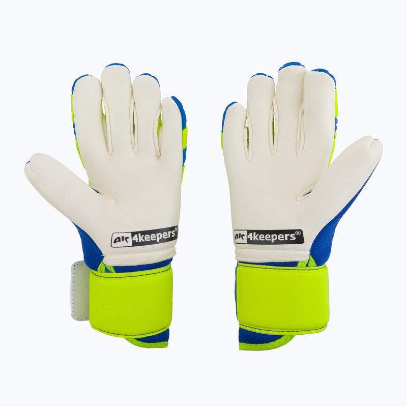 Рукавиці воротарські дитячі 4keepers Equip Breeze NC Jr блакитні/зелені 2