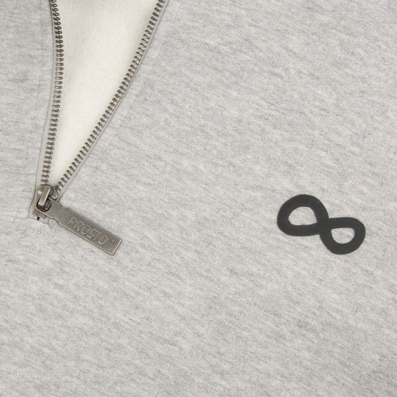 Кофта чоловіча PROSTO Hoodie Half Zip Big Log Infinity grey/melange 3