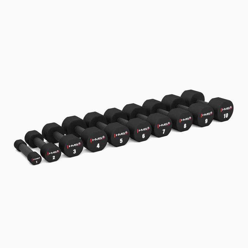 Гантелі HMS HPT02 TPU 2 шт. 4 кг black 4