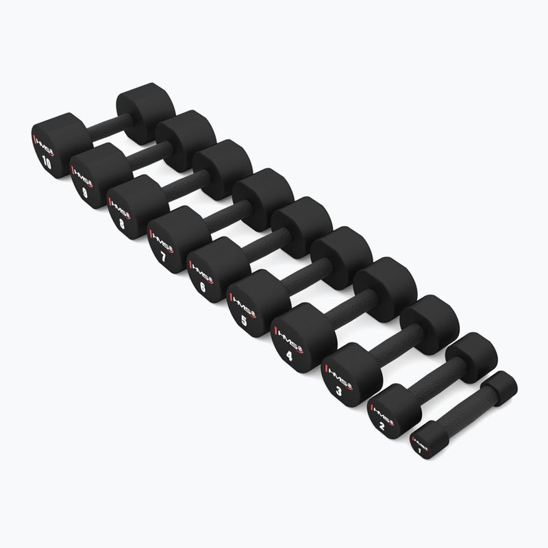 Гантелі HMS HPT02 TPU 2 шт. 4 кг black 5