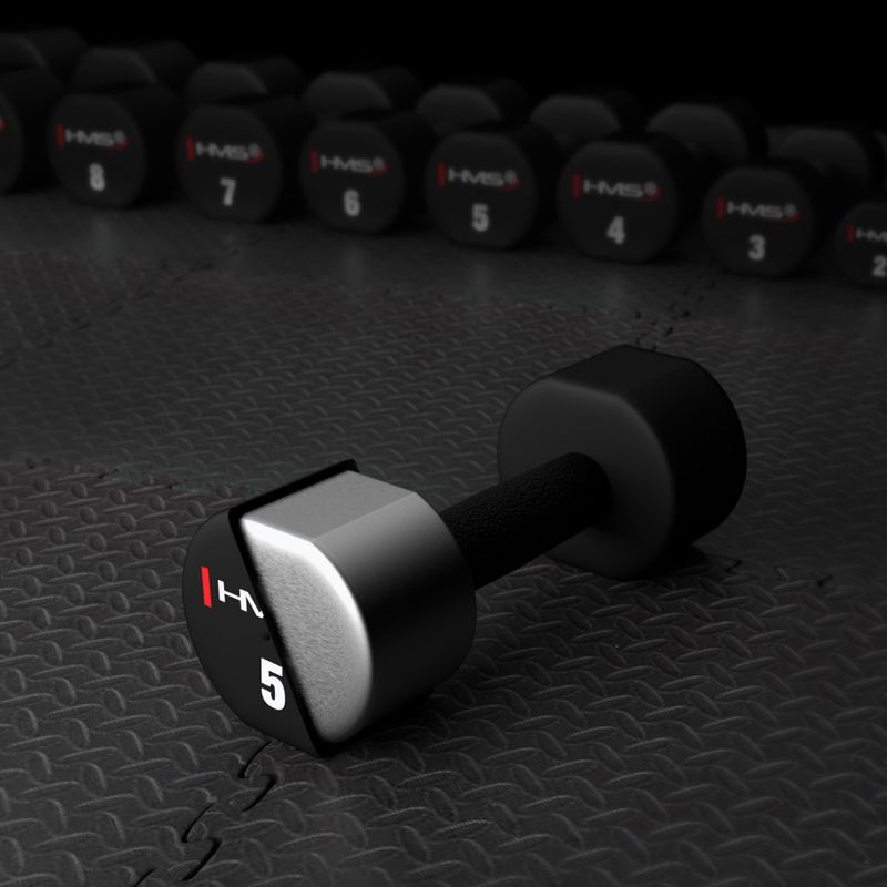 Гантелі HMS HPT02 TPU 2 шт. 5 кг black 7