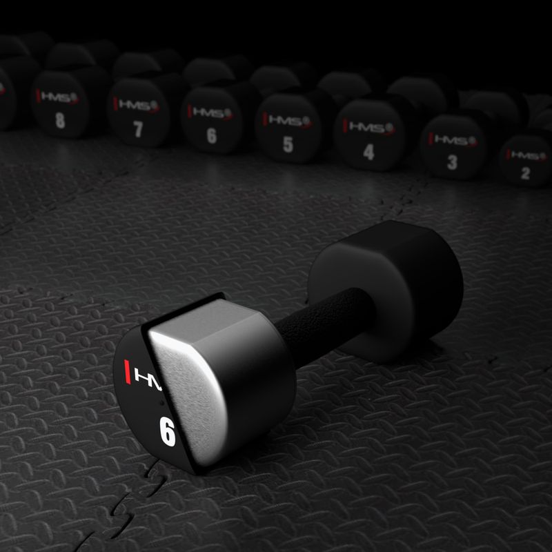 Гантелі HMS HPT02 TPU 2 шт. 6 кг black 7