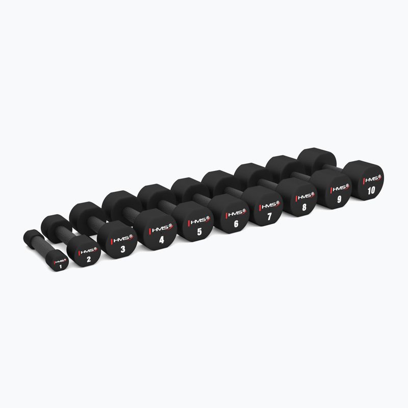 Гантелі HMS HPT02 TPU 2 шт. 8 кг black 4