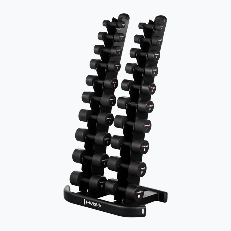 Гантелі HMS HPT02 TPU 2 шт. 10 кг black 6