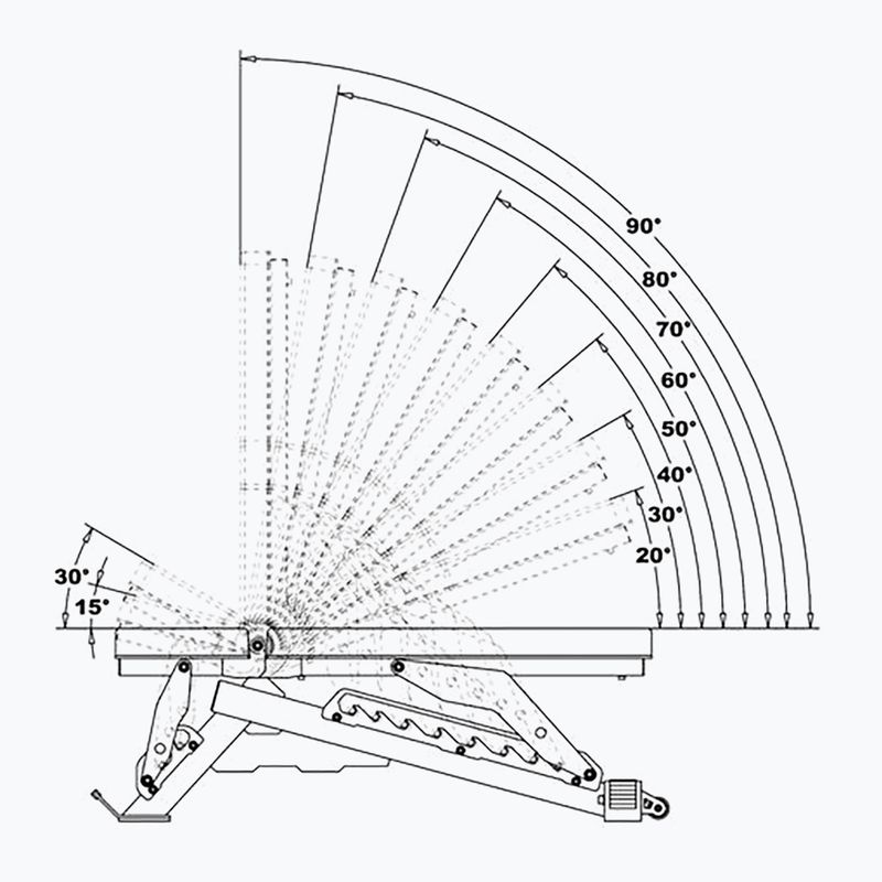 Регульована тренувальна лава HMS L3150 чорна 4