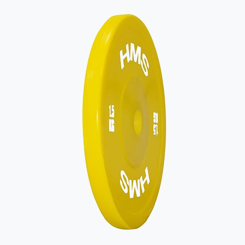 Гиря олімпійська HMS TPP01 2 x 1,5 кг жовта 2