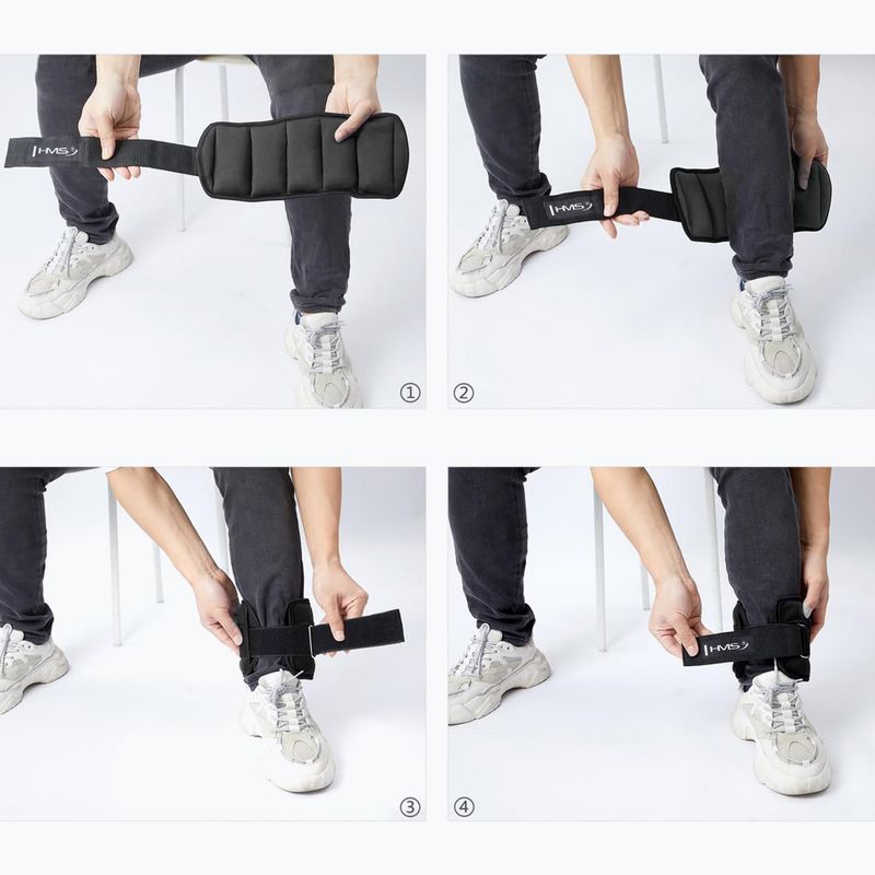 Обтяжувачі на гомілкостоп і зап'ястя HMS ONK01 0,5 кг 2 шт. black 7