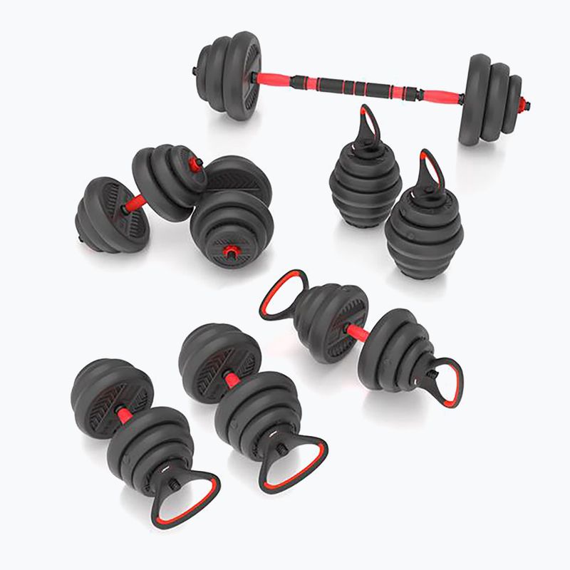 Набір ваг HMS SGN120 Pro Set 6W1 20 кг чорний/червоний 4