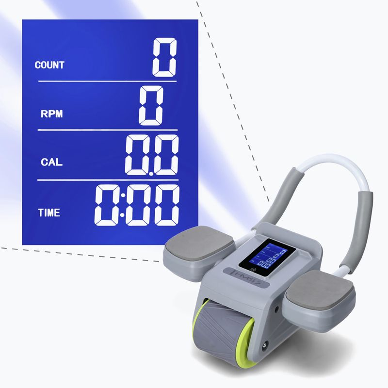 Колесо автоматичне для тренувань пресу з дисплеєм HMS KA08 сірий 7