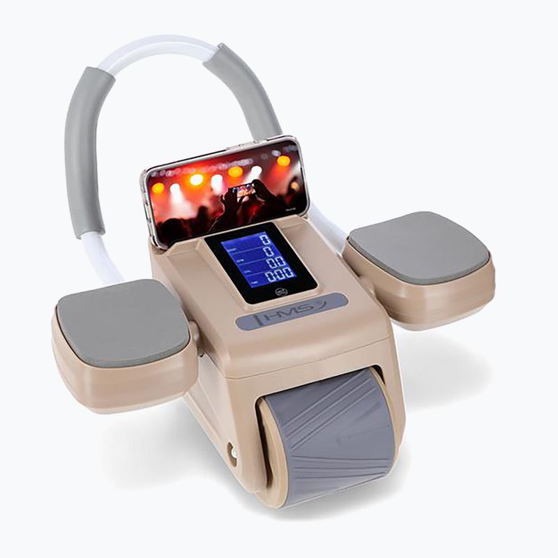 Колесо автоматичне для тренувань пресу з дисплеєм HMS KA08 коричневий 4