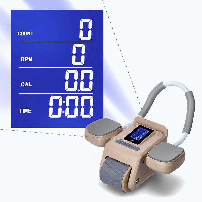 Колесо автоматичне для тренувань пресу з дисплеєм HMS KA08 коричневий 7