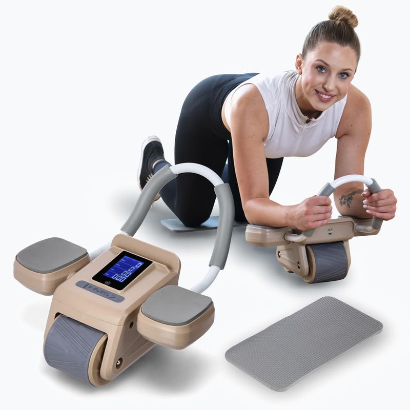 Колесо автоматичне для тренувань пресу з дисплеєм HMS KA08 коричневий 10