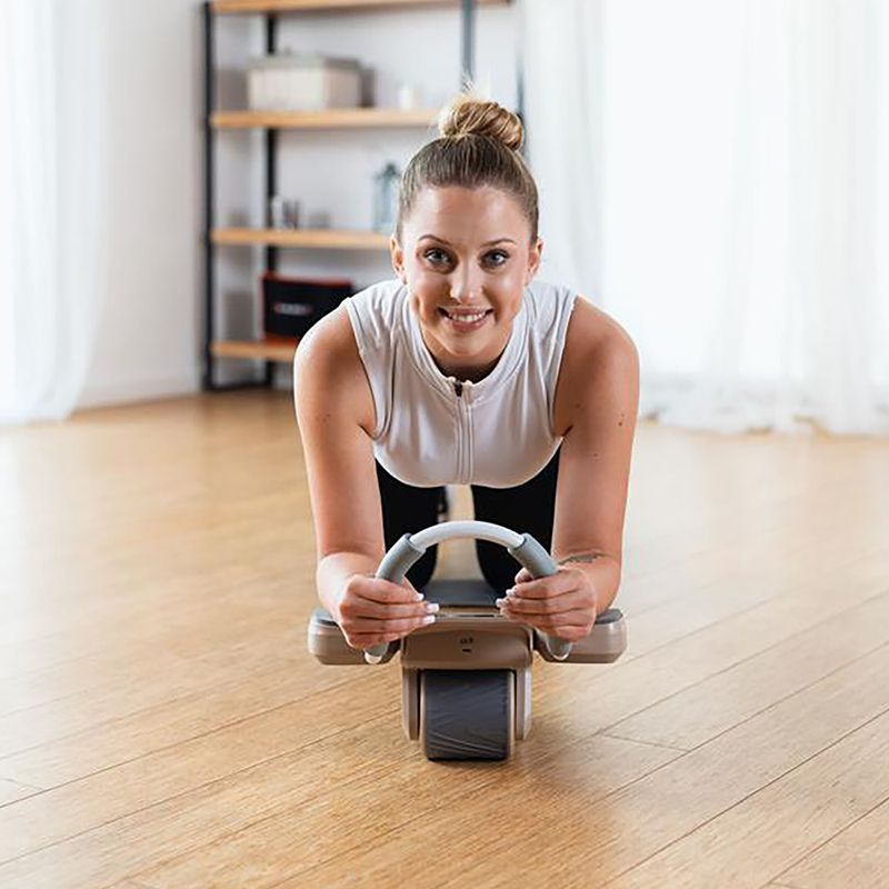 Колесо автоматичне для тренувань пресу з дисплеєм HMS KA08 коричневий 13