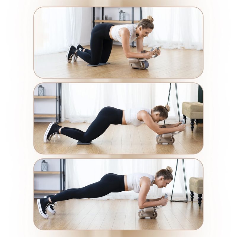 Колесо автоматичне для тренувань пресу з дисплеєм HMS KA08 коричневий 16