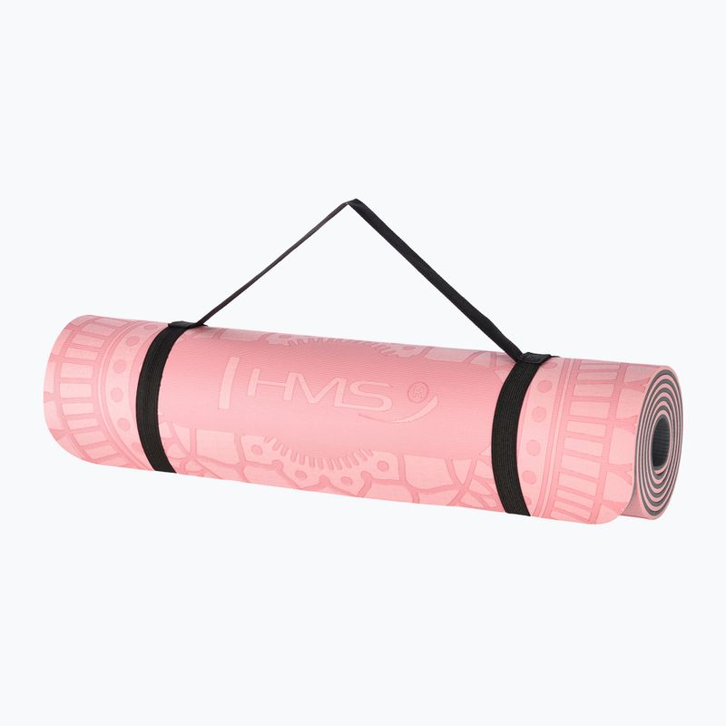 Килимок для йоги HMS YM10 light pink 2