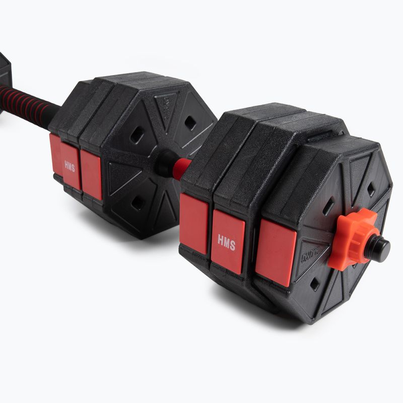 Набір гантелей зі змінними дисками HMS Sgc20 чорно-червоний 17-57-030 3