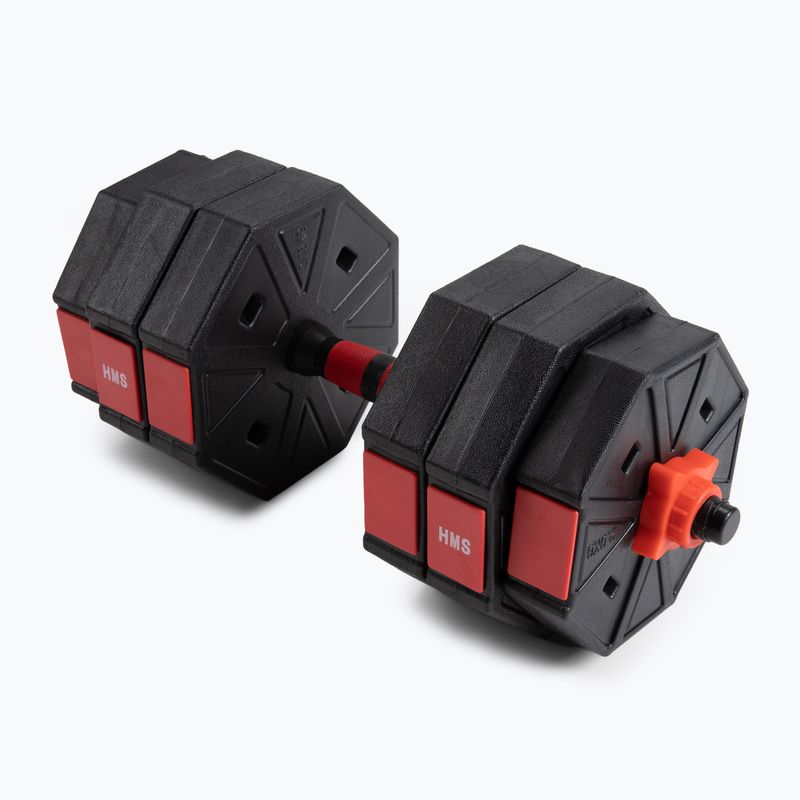 Набір гантелей зі змінними дисками HMS Sgc20 чорно-червоний 17-57-030 4