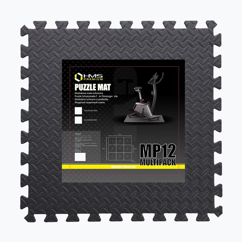 Килимок захисний HMS Puzzle MP12 9 шт. сірий 17-63-086 8