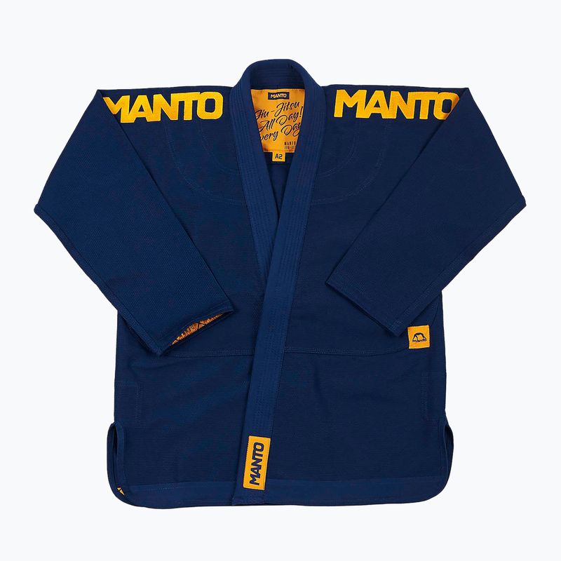 Гі для бразильського джиу-джитсу чоловіче MANTO X4 темно-синє MNG978_NAV 2