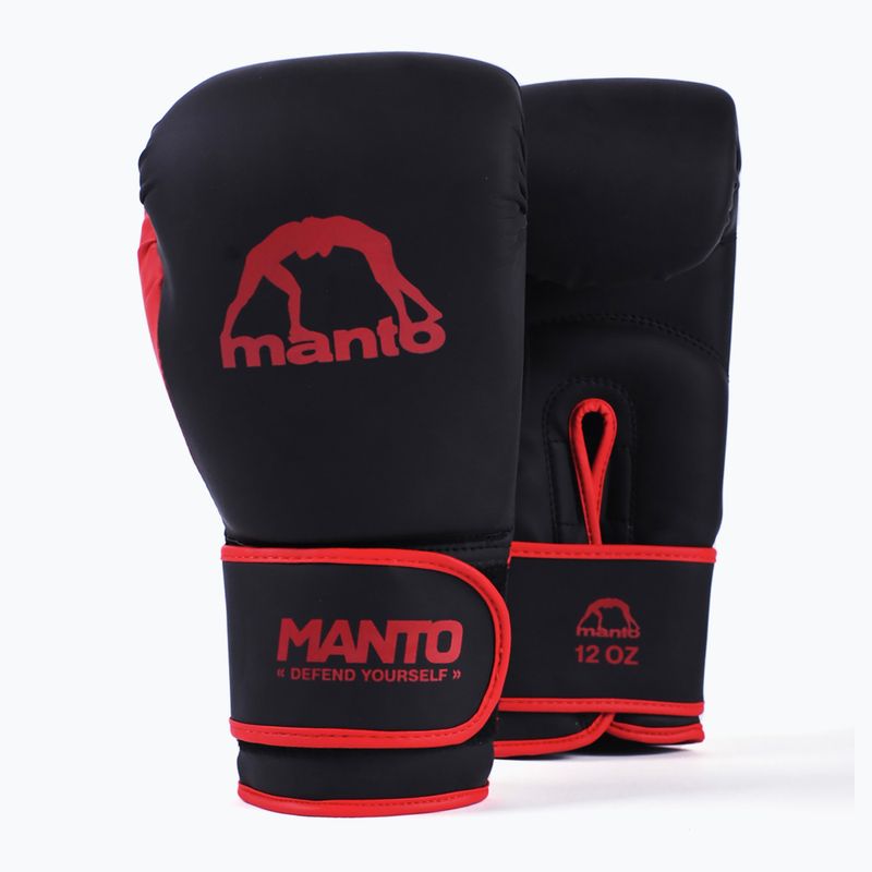 Боксерські рукавички MANTO Essential чорний/червоний