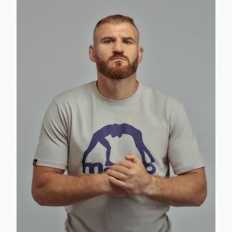 Футболка чоловіча MANTO Vibe 25 світло-сірий/темно-фіолетовий 4