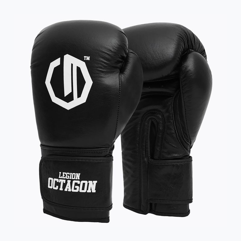 Рукавиці боксерські Octagon Legion Authority black/white 2