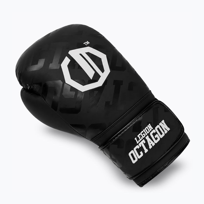 Рукавиці боксерські Octagon Legion Eclipse black/silver 3