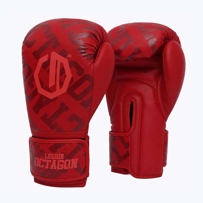 Рукавиці боксерські Octagon Legion Eclipse red 2