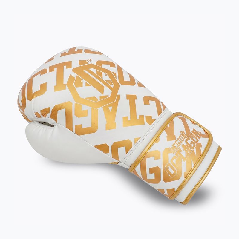 Рукавиці боксерські Octagon Legion Eclipse white/gold 3