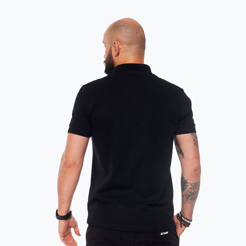 Футболка поло чоловіча Octagon Legion HFT Polo black/white 2