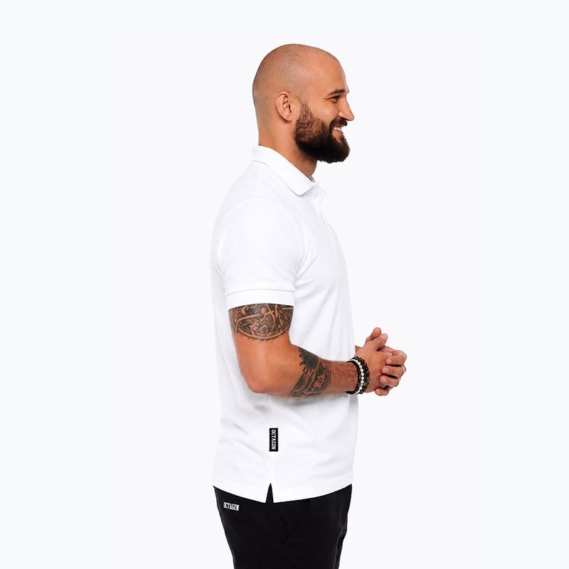 Футболка поло чоловіча Octagon Legion HFT Polo white 3