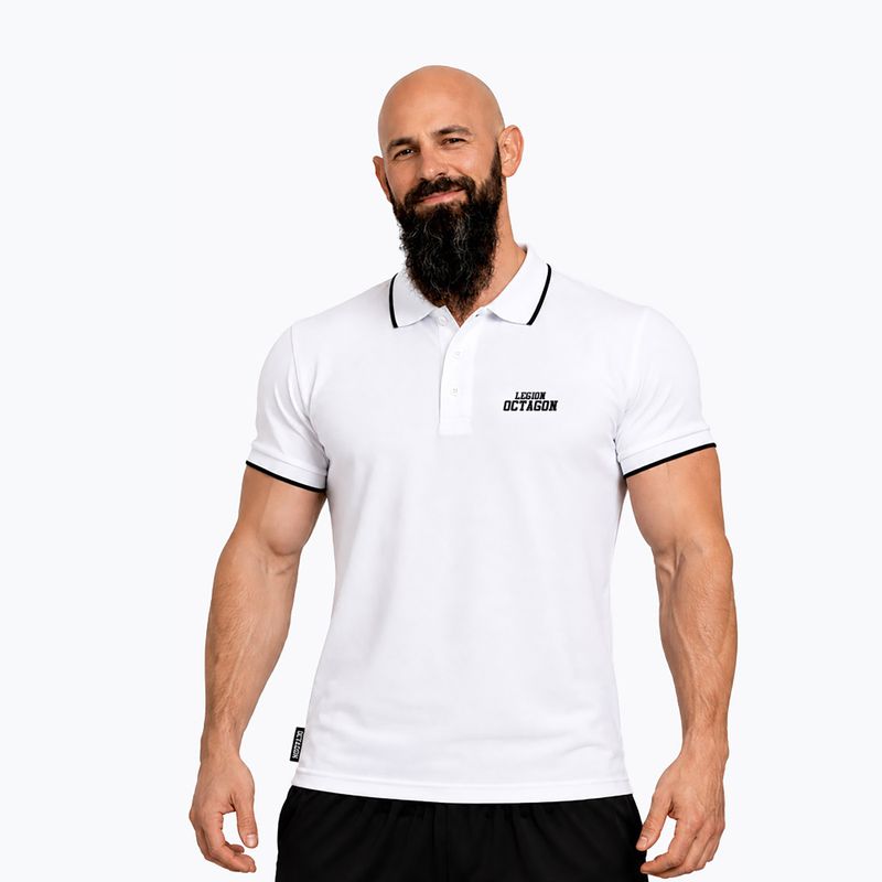 Футболка поло чоловіча Octagon LegionTipped HFT Polo white