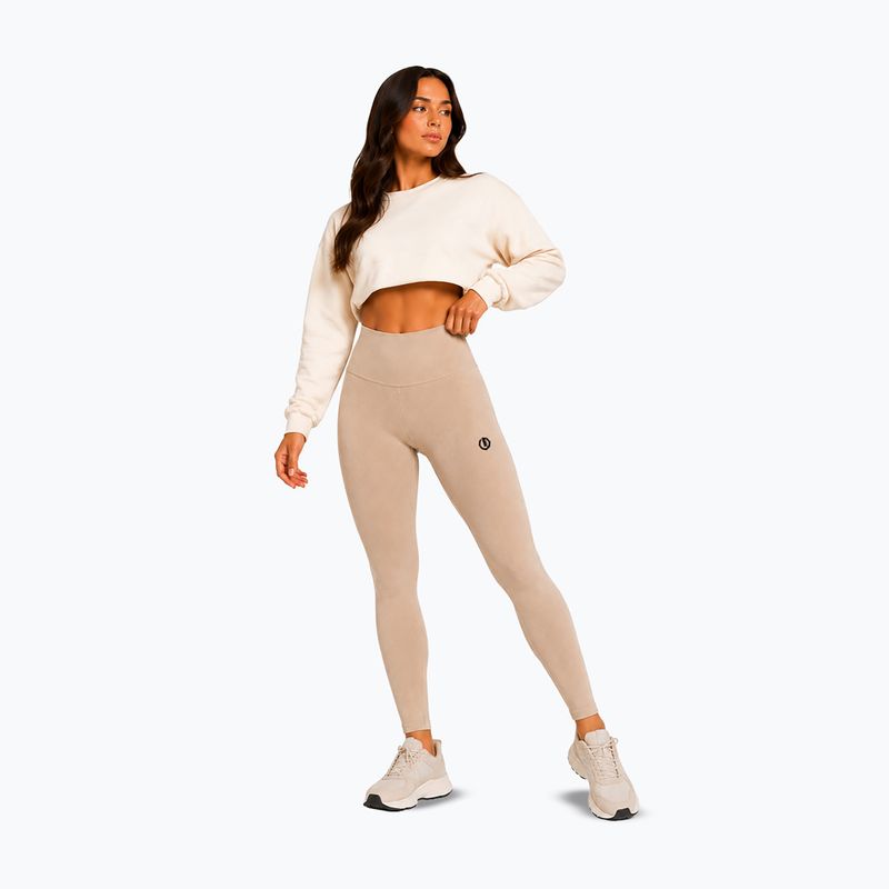 Легінси для тренувань жіночі Octagon Legion Ribber beige 2