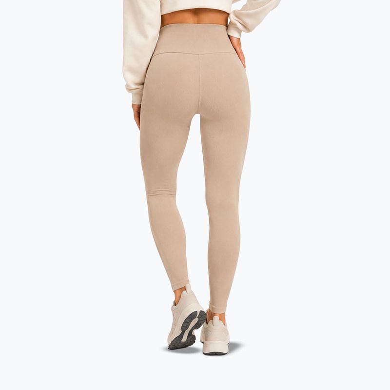 Легінси для тренувань жіночі Octagon Legion Ribber beige 3