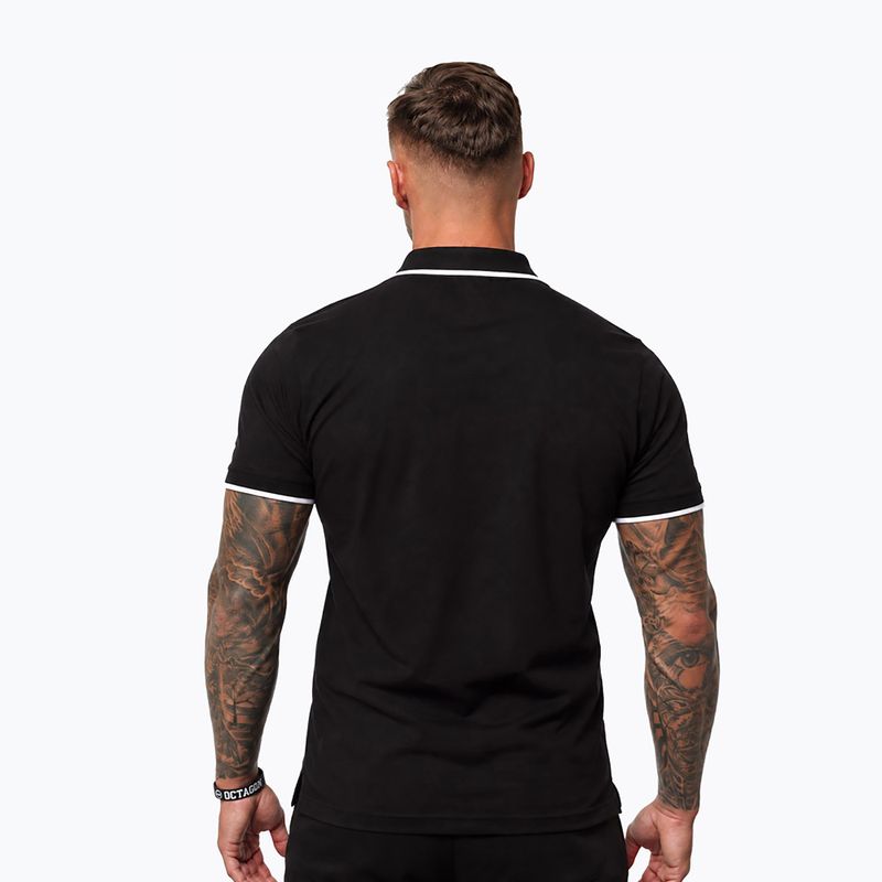 Футболка поло чоловіча Octagon Legion Tipped Small Logo 3D Polo black 2