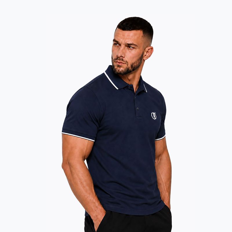 Футболка поло чоловіча Octagon Legion Tipped Small Logo 3D Polo dark navy 3