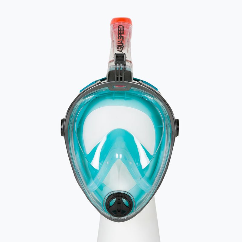 Повнолицева маска для снорклінгу AQUA-SPEED Spectra 2.0 сіра/бірюзова 2