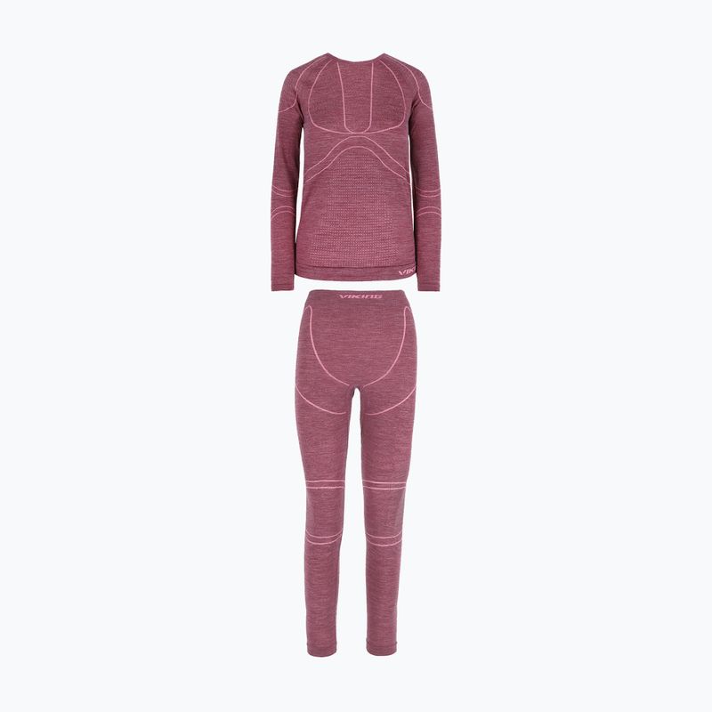 Жіночий комплект термобілизни Viking Lan Pro claret/light pink
