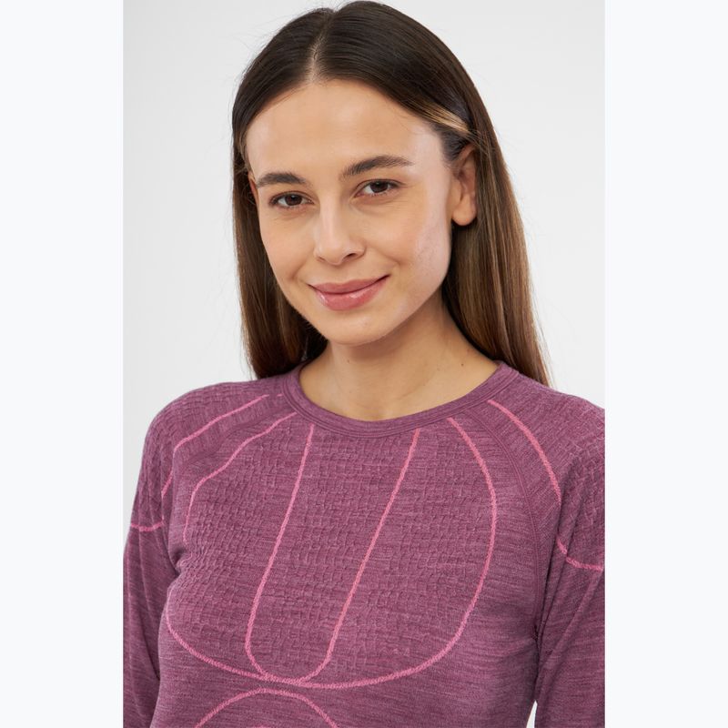 Жіноча термоактивна кофта Viking Lan Pro claret/light pink 4