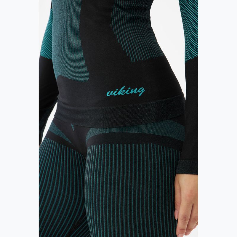Комплект термобілизни жіночий Viking Ilsa black/turquise 12