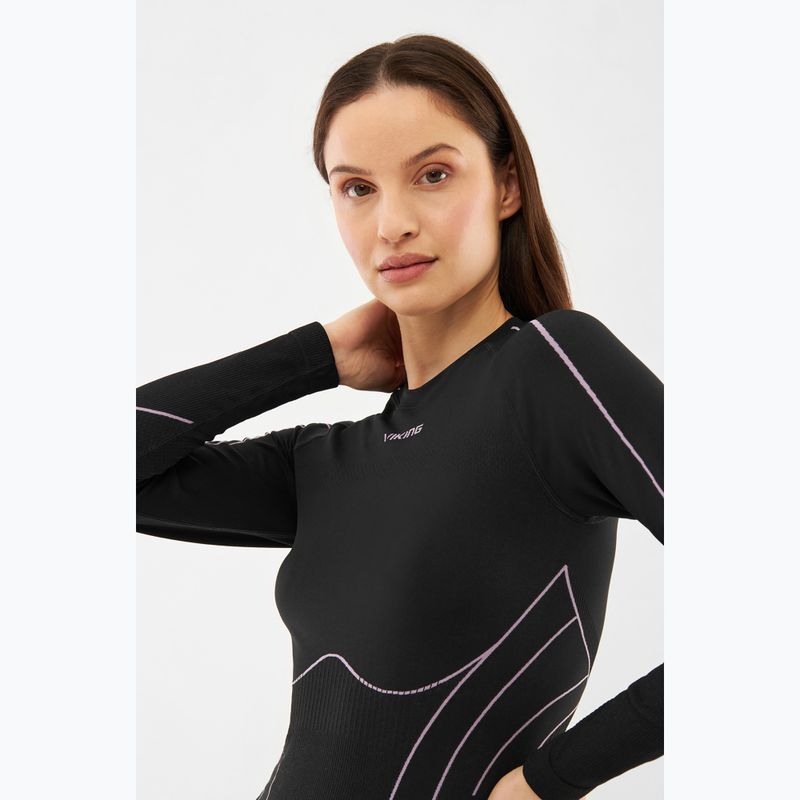 Жіноча термоактивна кофта Viking Etna 2.0 black/purple 4