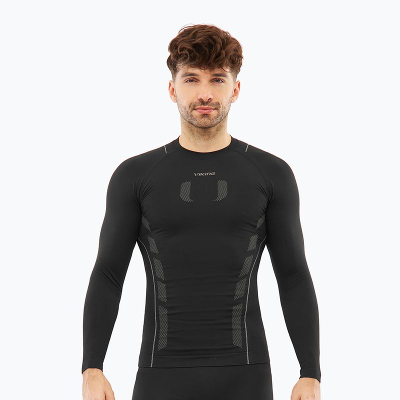 Чоловіча термоактивна кофта Viking Eiger 2.0 black/grey