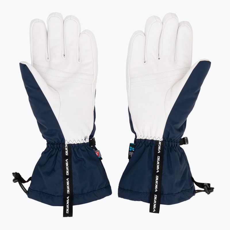 Рукавиці гірськолижні чоловічі Viking Sven Ski navy/white leather 3