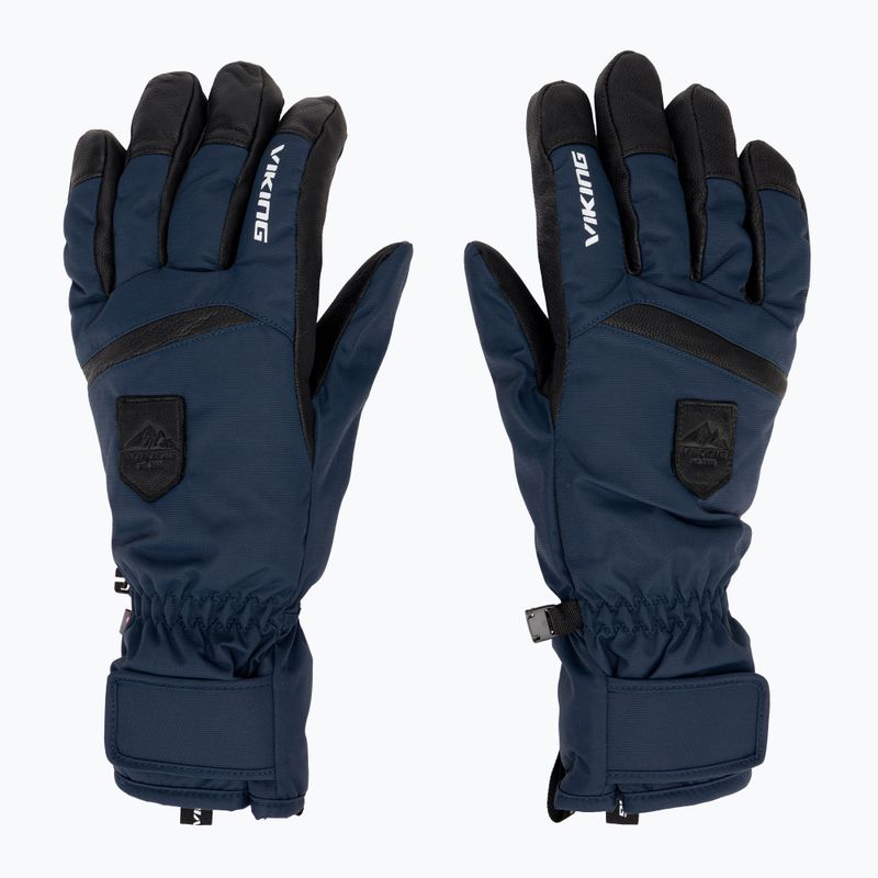 Рукавиці гірськолижні чоловічі Viking Lars Ski navy/black leather 2