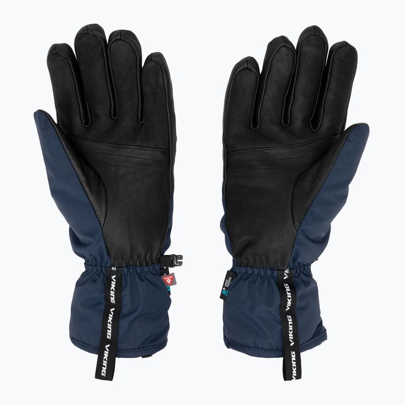 Рукавиці гірськолижні чоловічі Viking Lars Ski navy/black leather 3