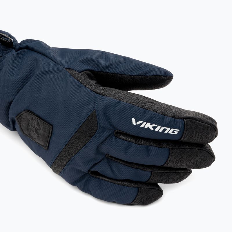 Рукавиці гірськолижні чоловічі Viking Lars Ski navy/black leather 5