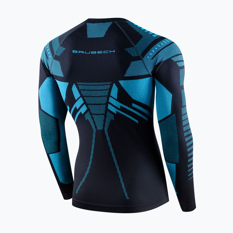 Чоловічий термоактивний лонгслів Brubeck Dry graphite/blue 4