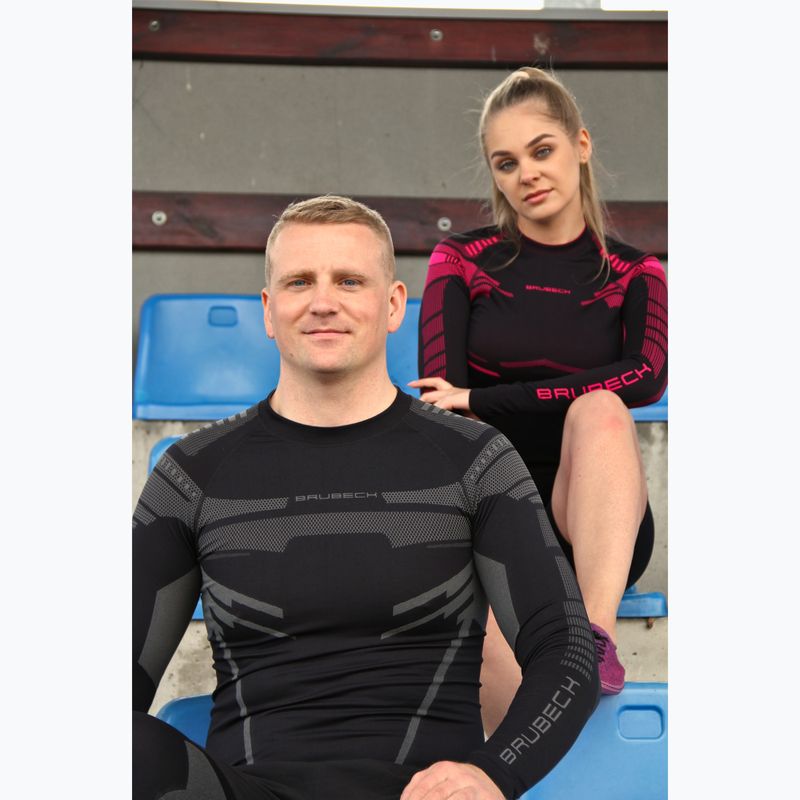 Термокофта жіноча Brubeck LS15690 Dry чорна/фуксія 7