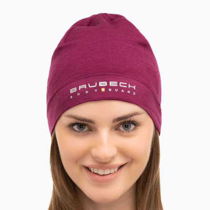 Термошапка Brubeck HM10180 Extreme Wool фіолетова 4