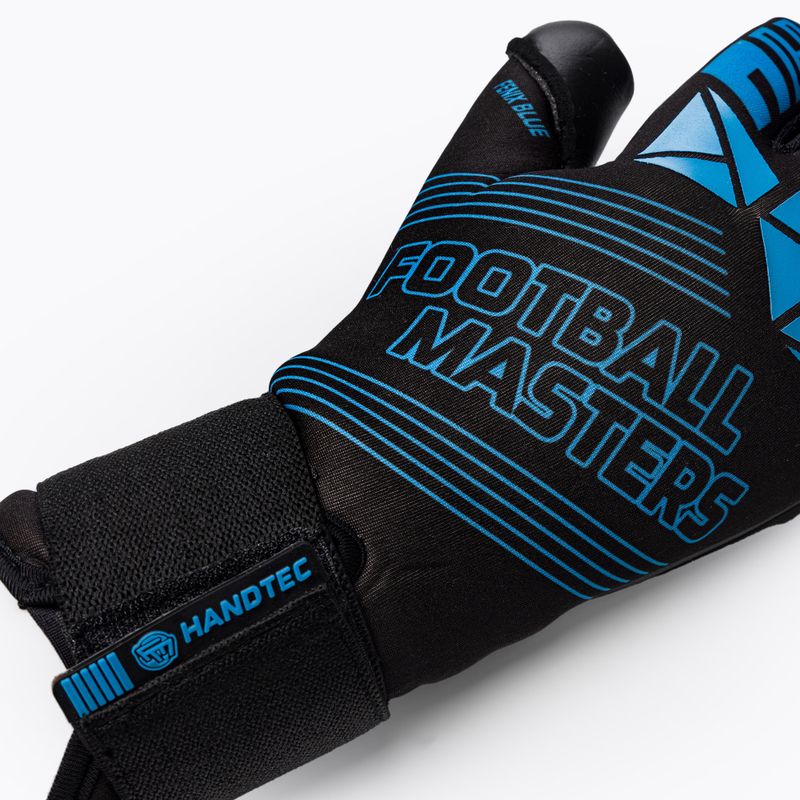 Рукавиці воротарські дитячі Football Masters Fenix чорні/блакитні 3